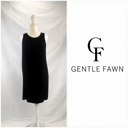 GENTLE FAWN Black Sleeveless Shift Dress ~ Medium