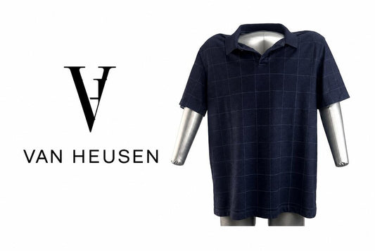 VAN HEUSEN Flex Men's Navy Performance Polo Shirt - XL
