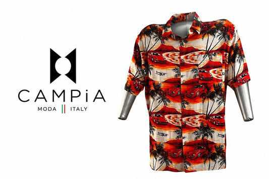 CAMPIA Men's Tropical Hawaiian Button-Up Shirt - XL