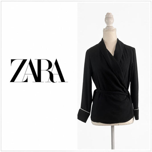 ZARA Basic Collection Women's Wrap Blouse - XS