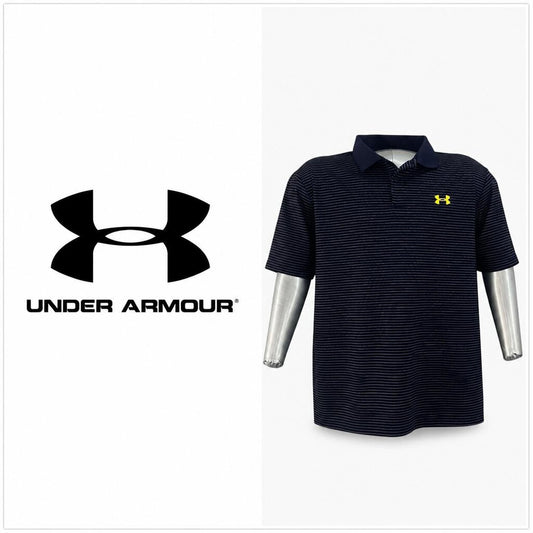 UNDER ARMOUR Men's Performance Striped Polo Golf Shirt - XL