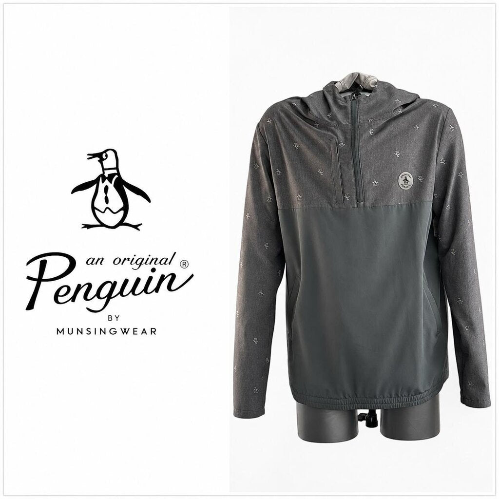 ORIGINAL PENGUIN by Munsingwear Men's Quarter Zip Hoodie - Large
