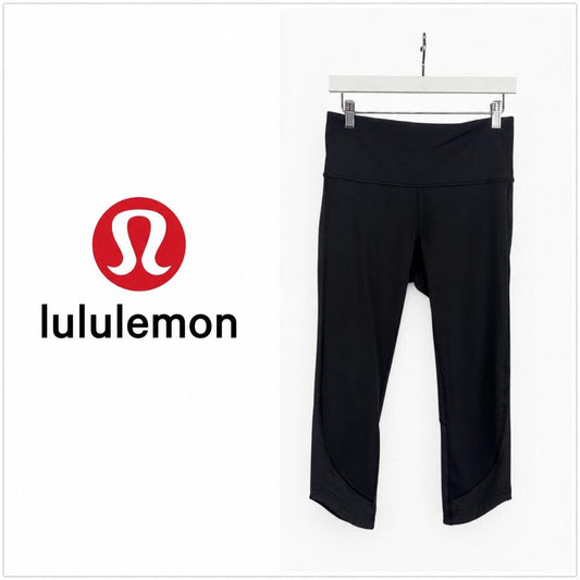 LULULEMON Black Cropped Leggings - Size 8