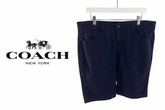 COACH Men's Navy Bermuda Shorts - Size 38