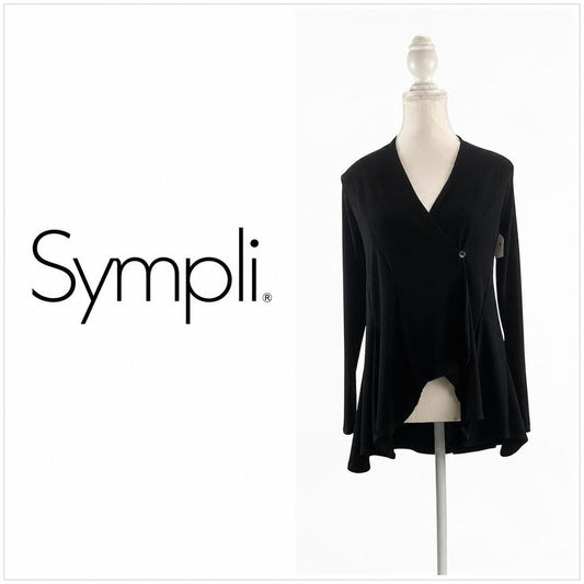 SYMPLI Black Long Sleeve Jacket Size 4