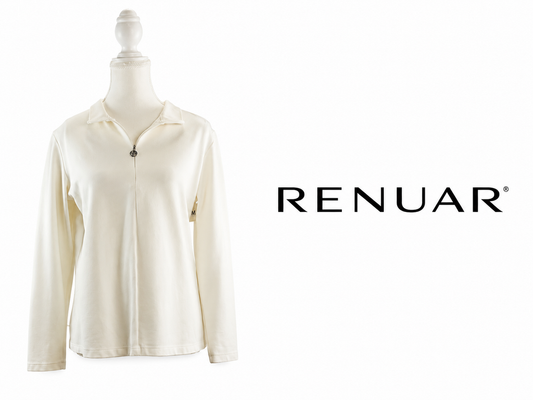RENUAR Quarter-Zip Long Sleeve Top - Medium