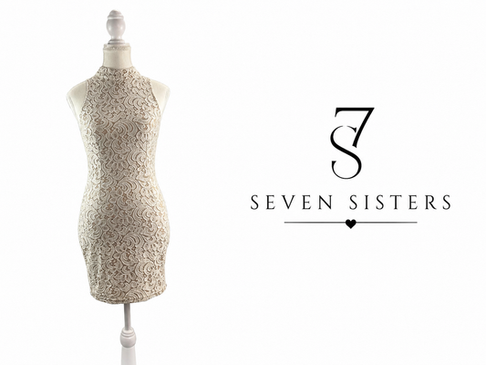 SEVEN SISTERS Lace Halter Dress - Small