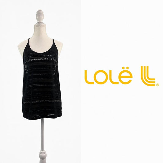 LOLE Open Knit Racerback Tank - Women's Medium