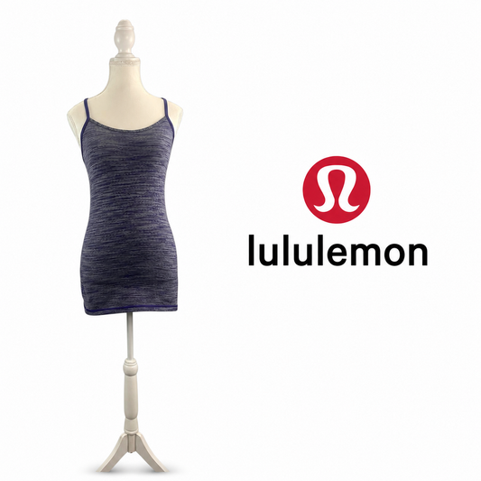 LULULEMON Power Y Tank Heathered Purple Yoga Tank Size 6