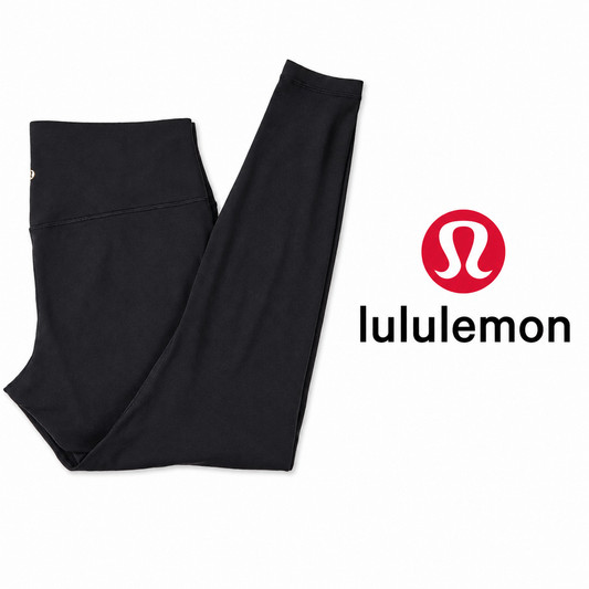 LULULEMON Women's Black High-Rise Full Length Leggings Size 18