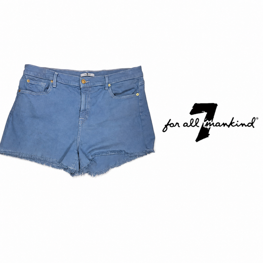 7 FOR ALL MANKINDFrayed Hem Denim Shorts - Size 32