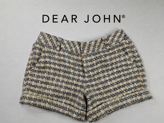 DEAR JOHN North Hampton High-Rise Tweed Shorts - Size 30