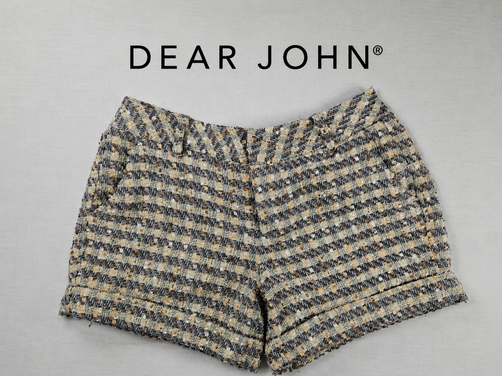 DEAR JOHN North Hampton High-Rise Tweed Shorts - Size 30