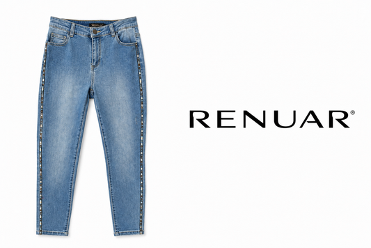 Renuar Women's Embellished Side Stripe Skinny Jeans Size 2