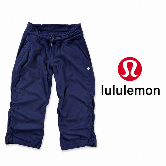 LULULEMON Studio Crop Pants - Navy Blue - Size 4