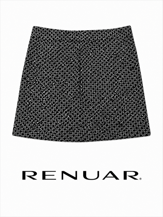 Renuar Black & White Geometric Print Skort - Size 6