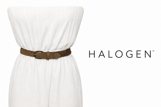 HALOGEN Brown Leather Belt