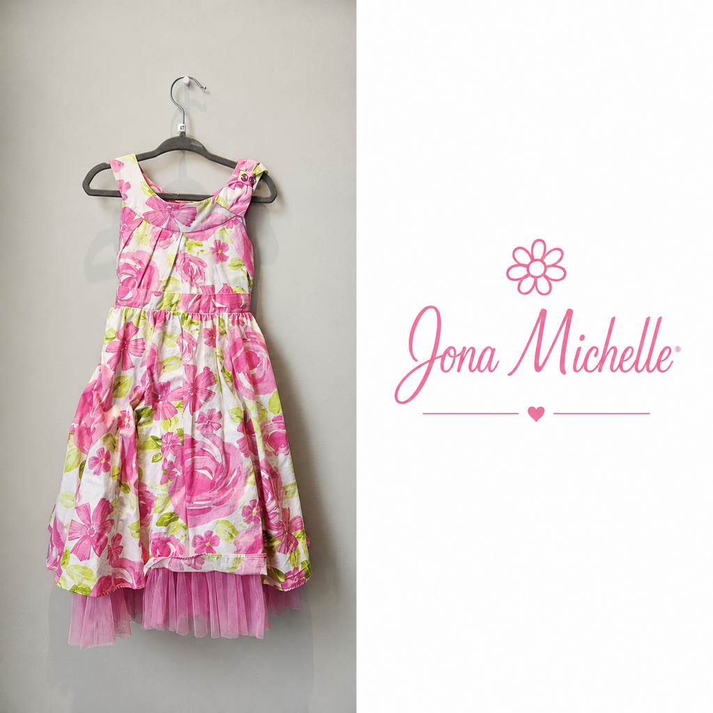 JONA MICHELLE Girls Floral Party Dress Size 4