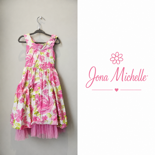 JONA MICHELLE Girls Floral Party Dress Size 4