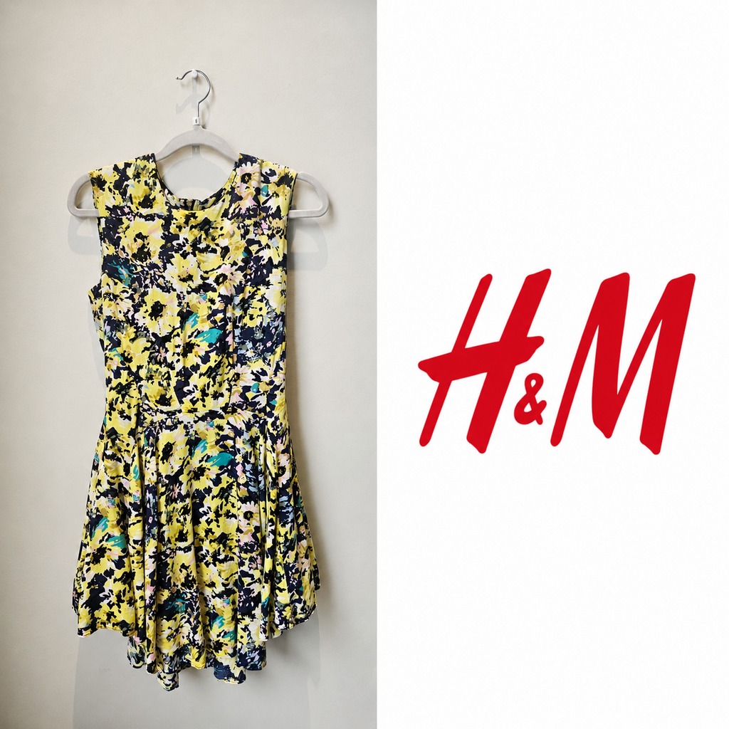 H&M Floral Fit & Flare Dress - Size 6