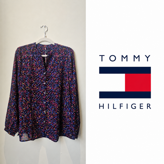 TOMMY HILFIGER Women's Floral Button-Front Blouse - XS