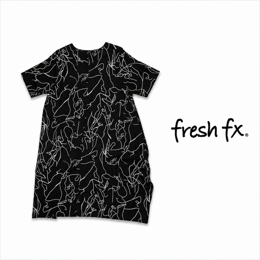FRESH FX Abstract Print Shift Dress - XXL
