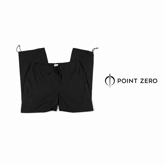 POINT ZERO Black 2XL Pants with Elastic Waist