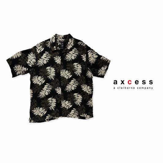 AXCESS by Claiborne Tropical Leaf Shirt ~ 2XL