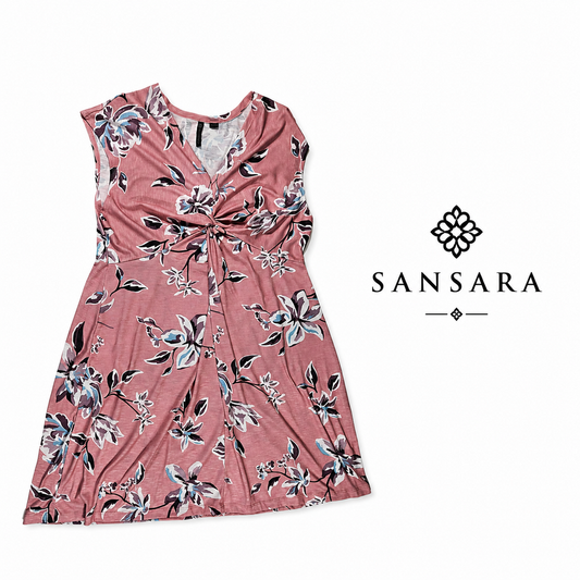 SANSARA Floral Sleeveless Dress 2XL
