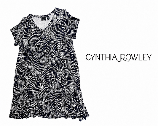 CYNTHIA ROWLEY Abstract Print Short Sleeve Swing Dress ~ 2XL