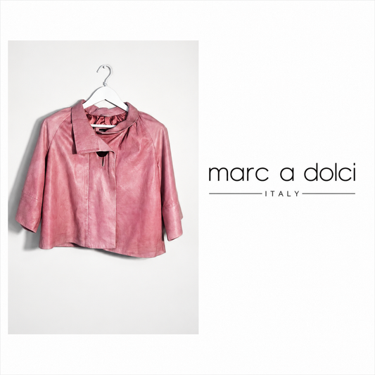 Marc A Dolci Pink Leather Jacket - Large