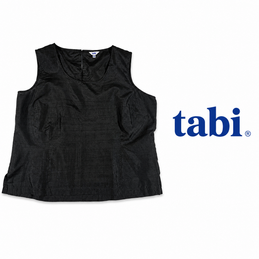 TABI Black Sleeveless Blouse ~ 2XL