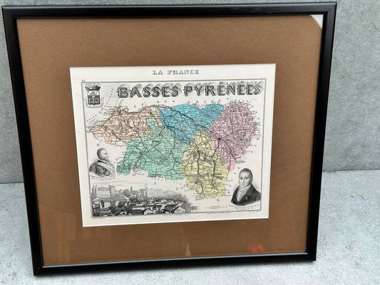 Map France Framed