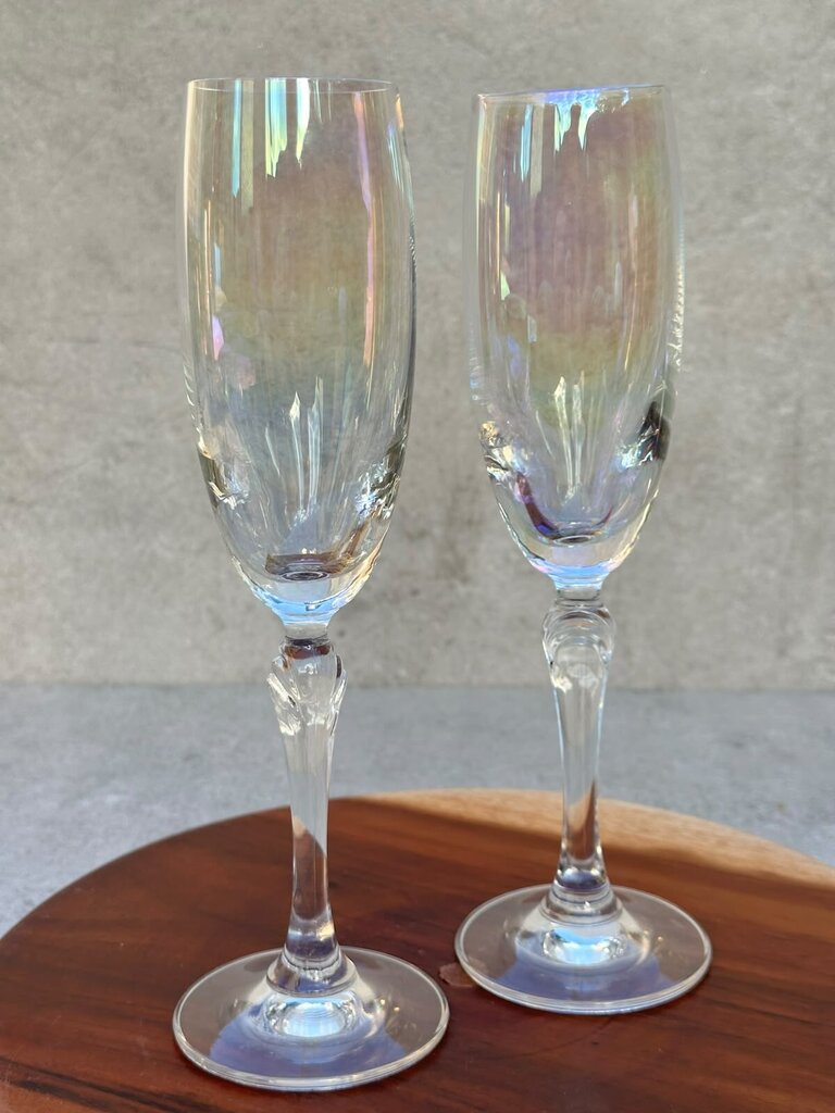 Rainbow Luster Flutes (2 pcs)