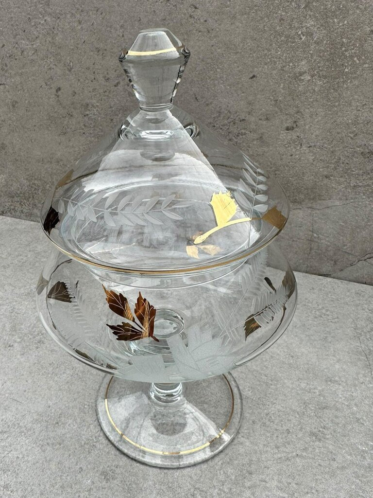 Bonbonniere Mid-Cent. Lidded-Glass