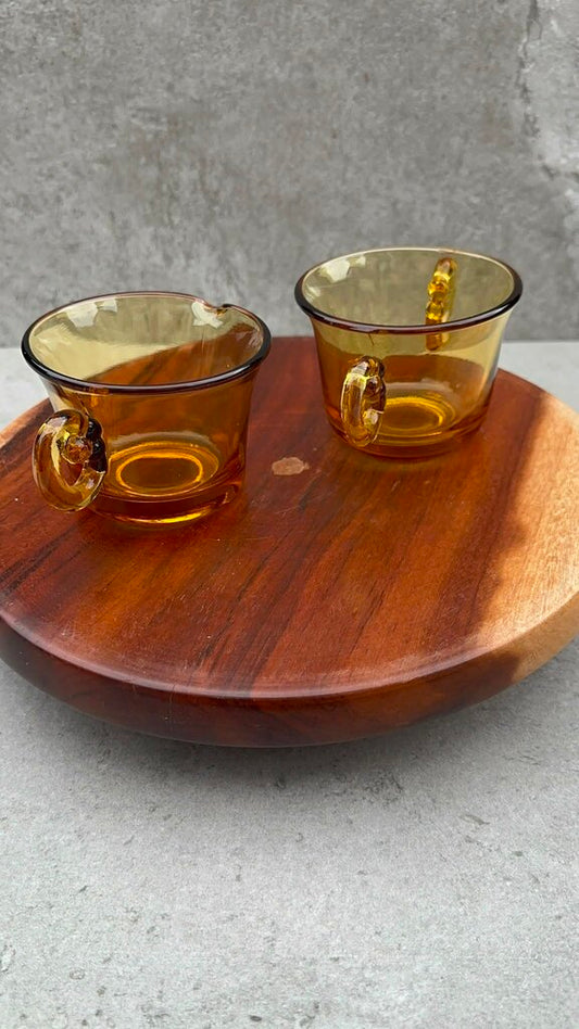 Art Deco Cream & Sugar Set - Amber (2 pcs)