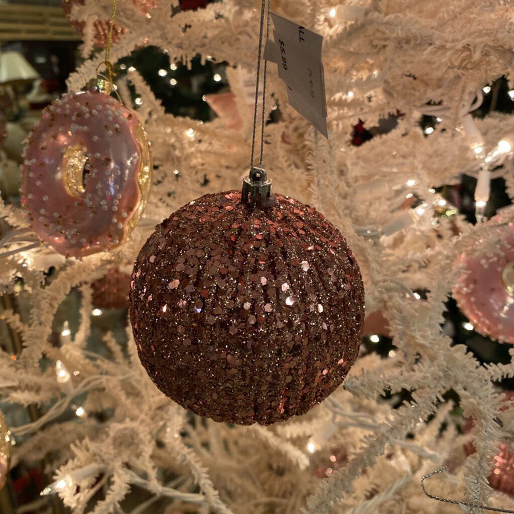 4" PINK GLITTER BALL