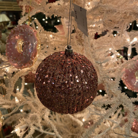 4" PINK GLITTER BALL