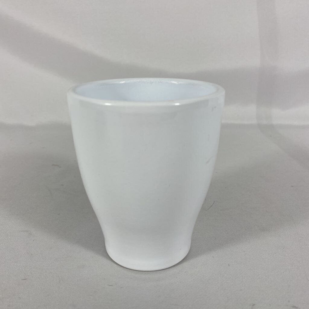 3" WHITE CERAMIC POT
