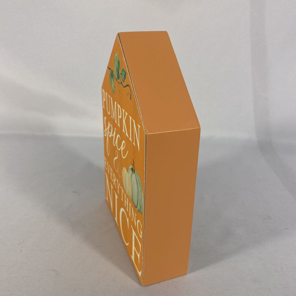 PUMPKIN SPICE WOOD TABLE SIGN