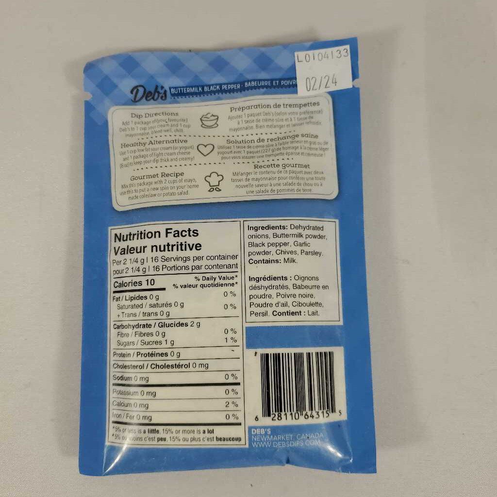 BUTTERMILK BLACK PEPPER