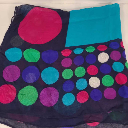 PINK, BLUE, GREEN POLKA DOT SCARF