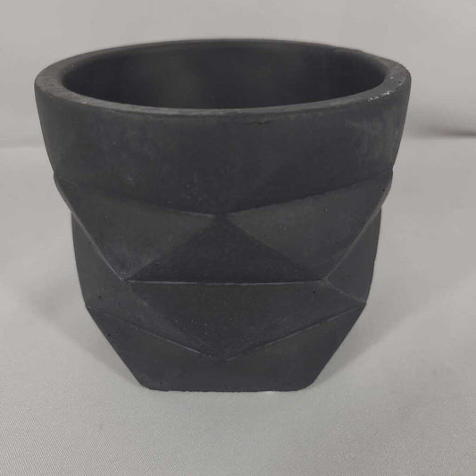 4.25" ASYMETRIC BLACK POT