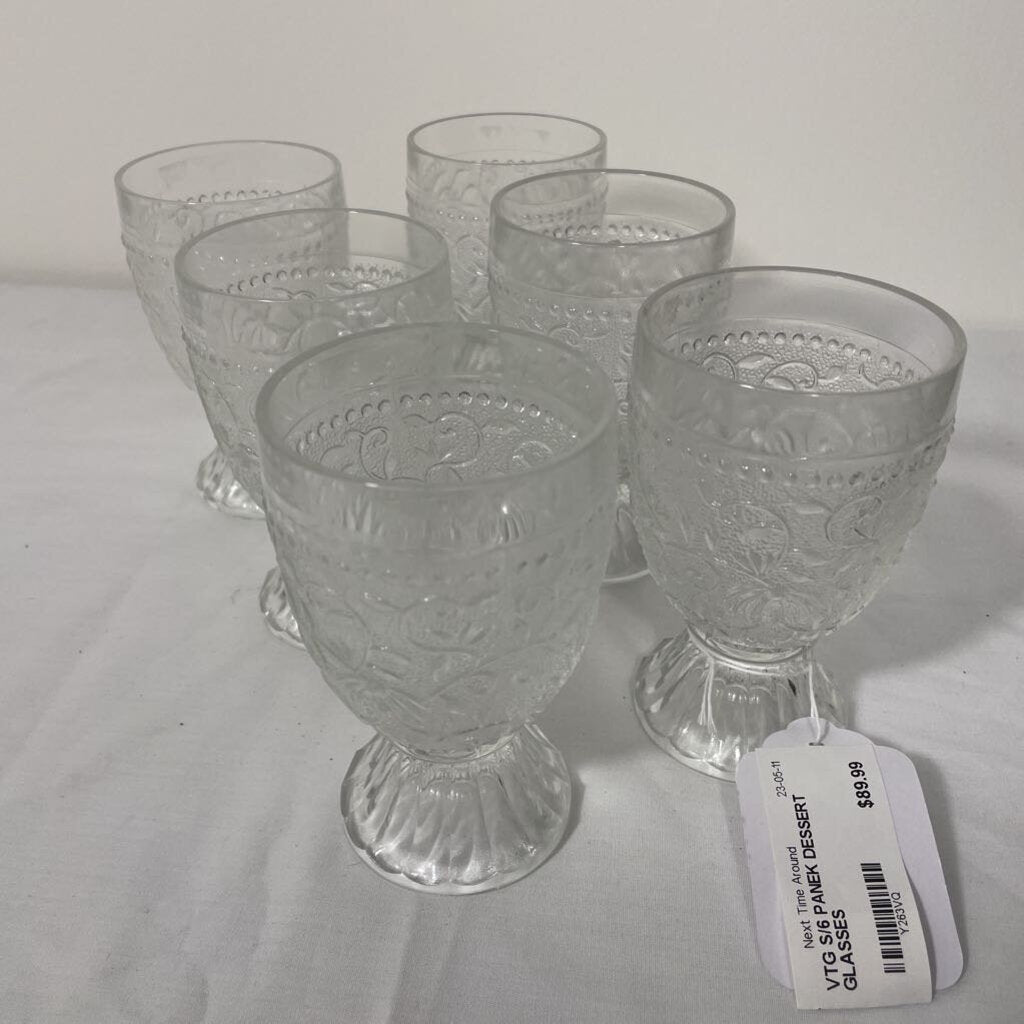 VTG S/6 PANEK DESSERT GLASSES