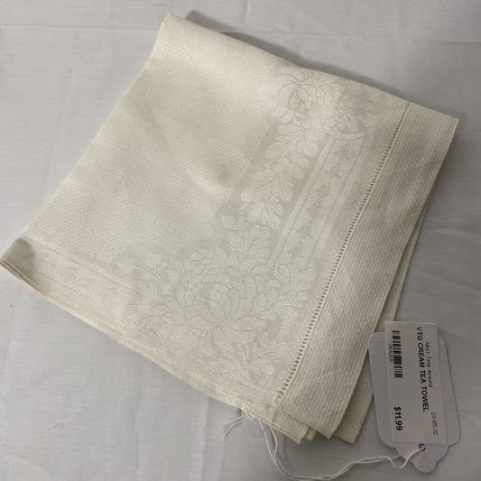VTG CREAM TEA TOWEL