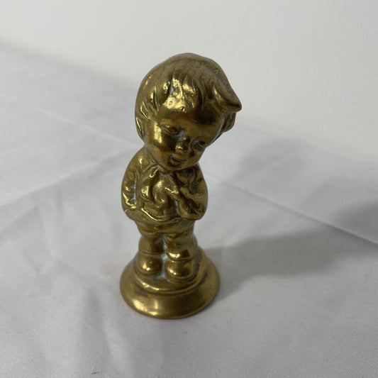 RIVERSIDE BRASS FIGURINE - BOY WITH DUCK