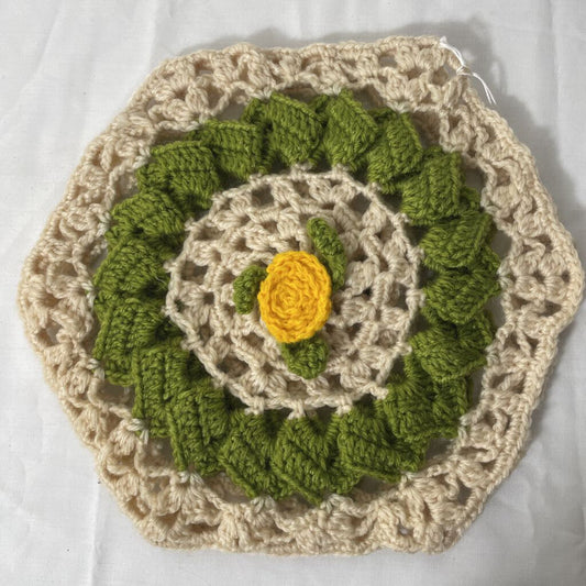 CROCHET ROUND PILLOW COVER