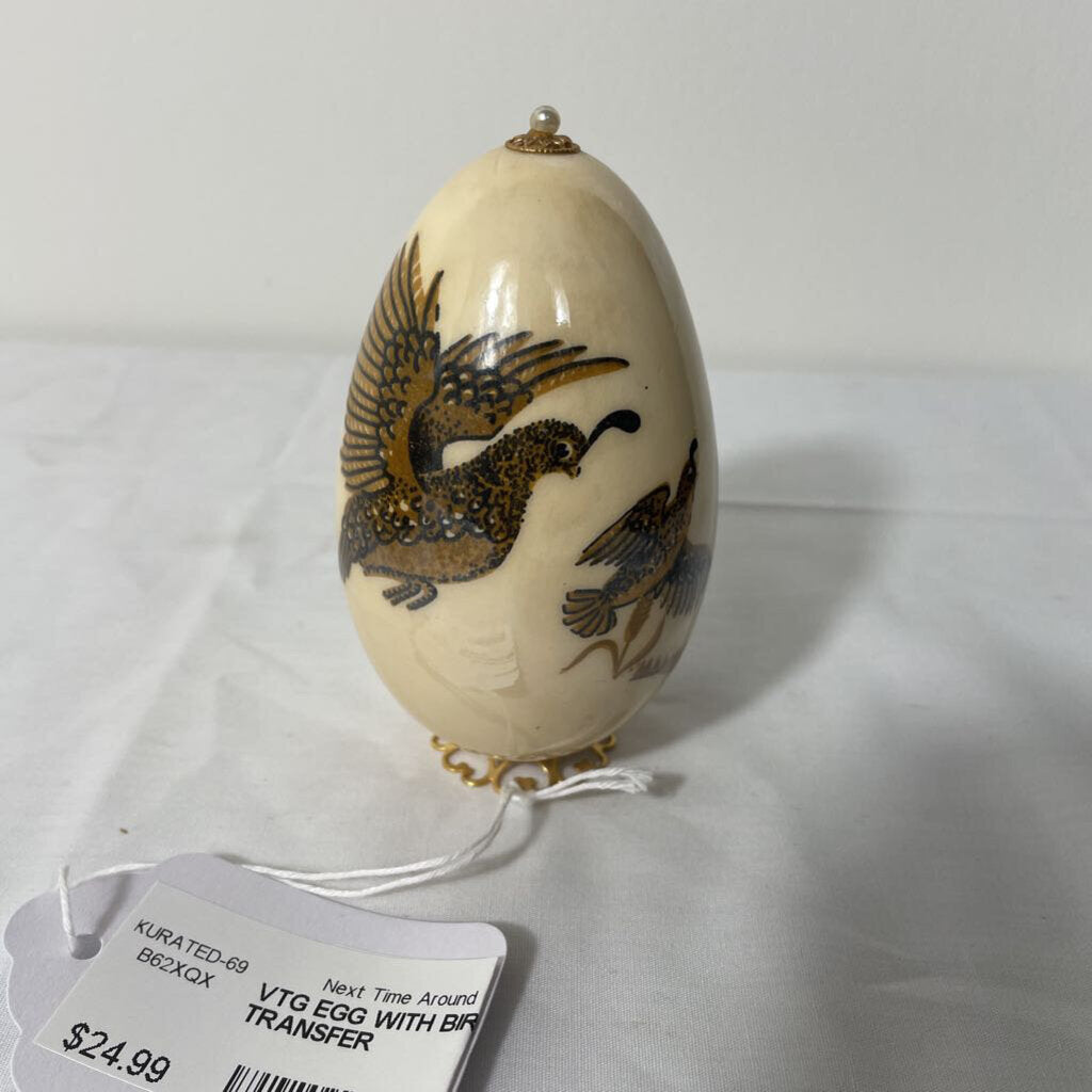 VTG EGG WITH BIRD TRANSFER