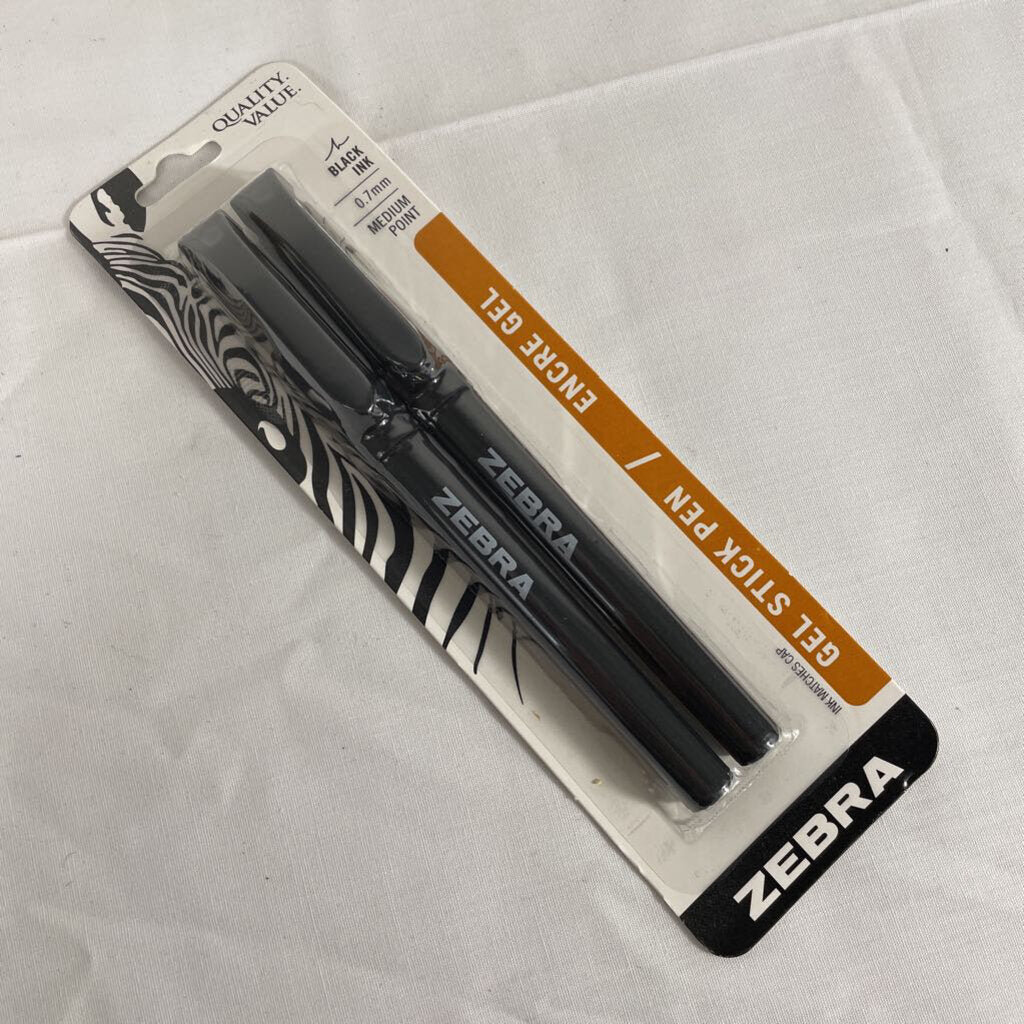 2-PACK ZEBRA GEL STICK PENS - BLACK