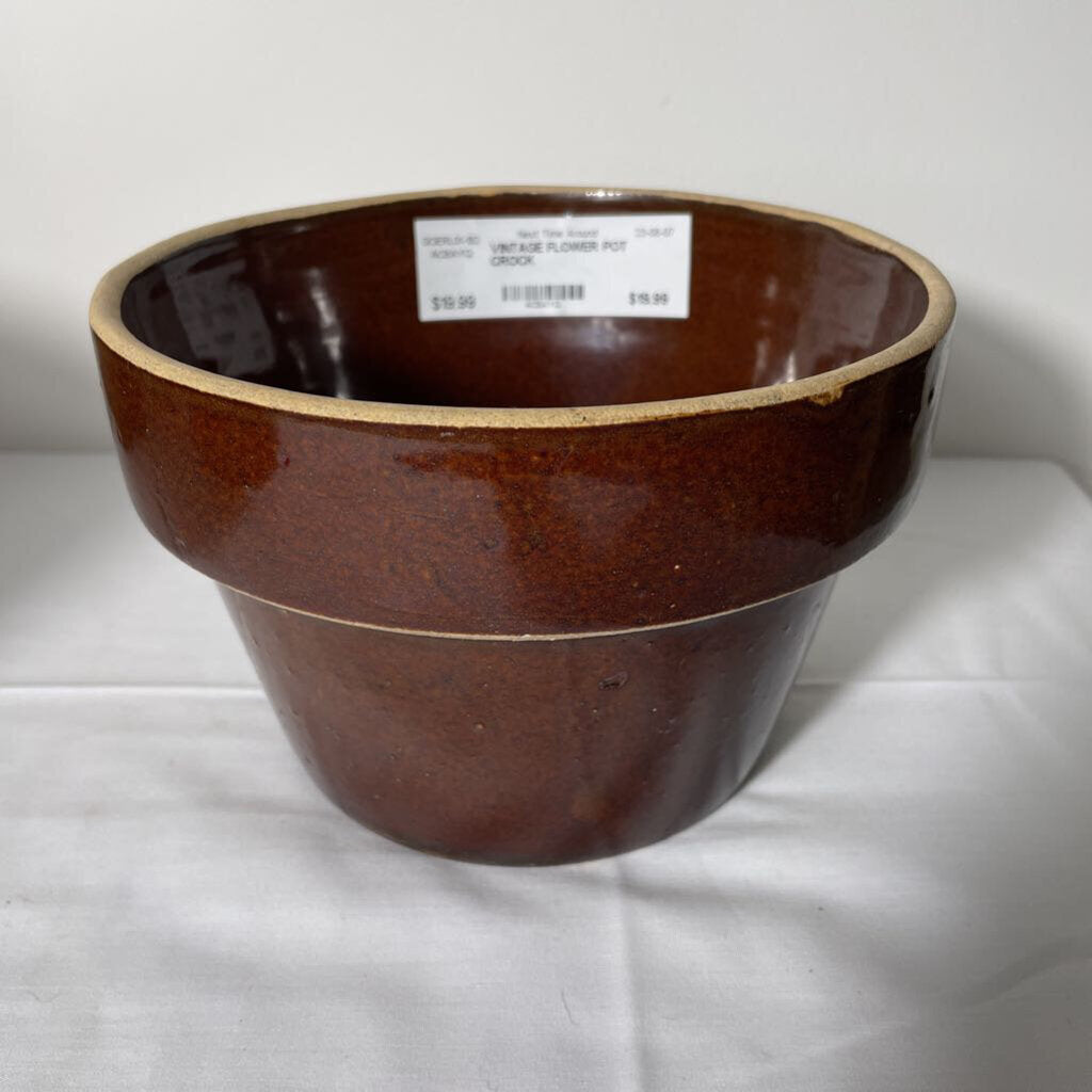 VINTAGE FLOWER POT CROCK